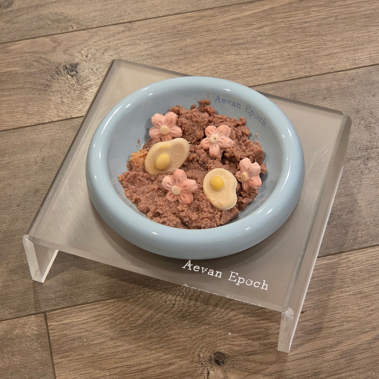 Aevan Epoch | Ceramic Pet Bowl + Frosted Acrylic Bowl Stand Bundle