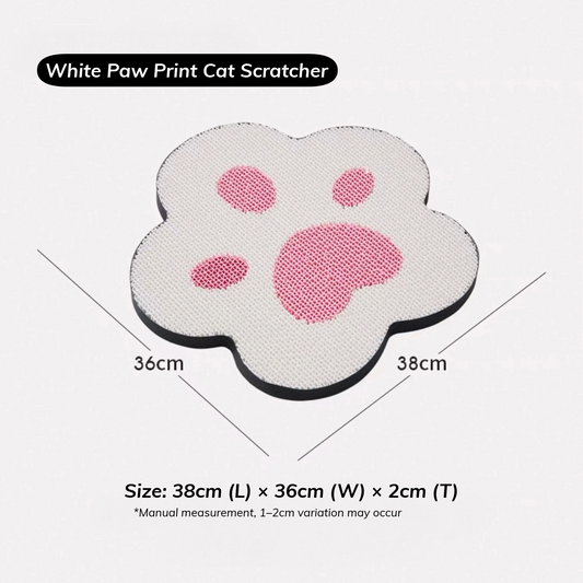 Paper Park | Single-Sided Cat Scratcher (White Paw Print)